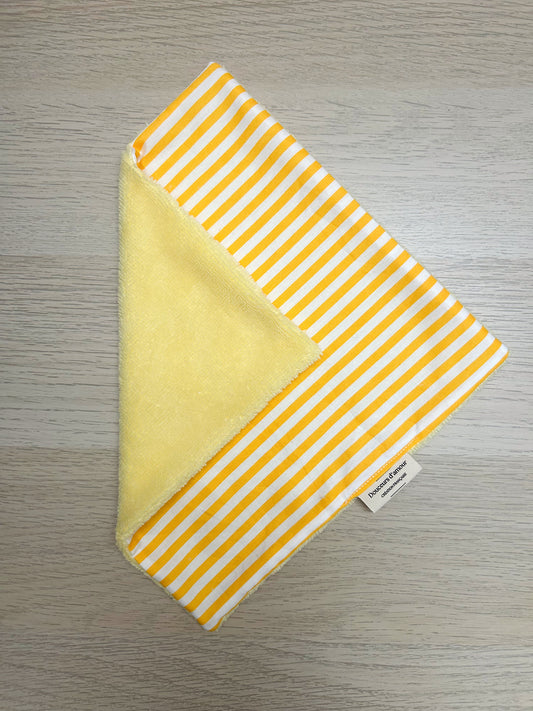 Carré de coton XL rayé jaune