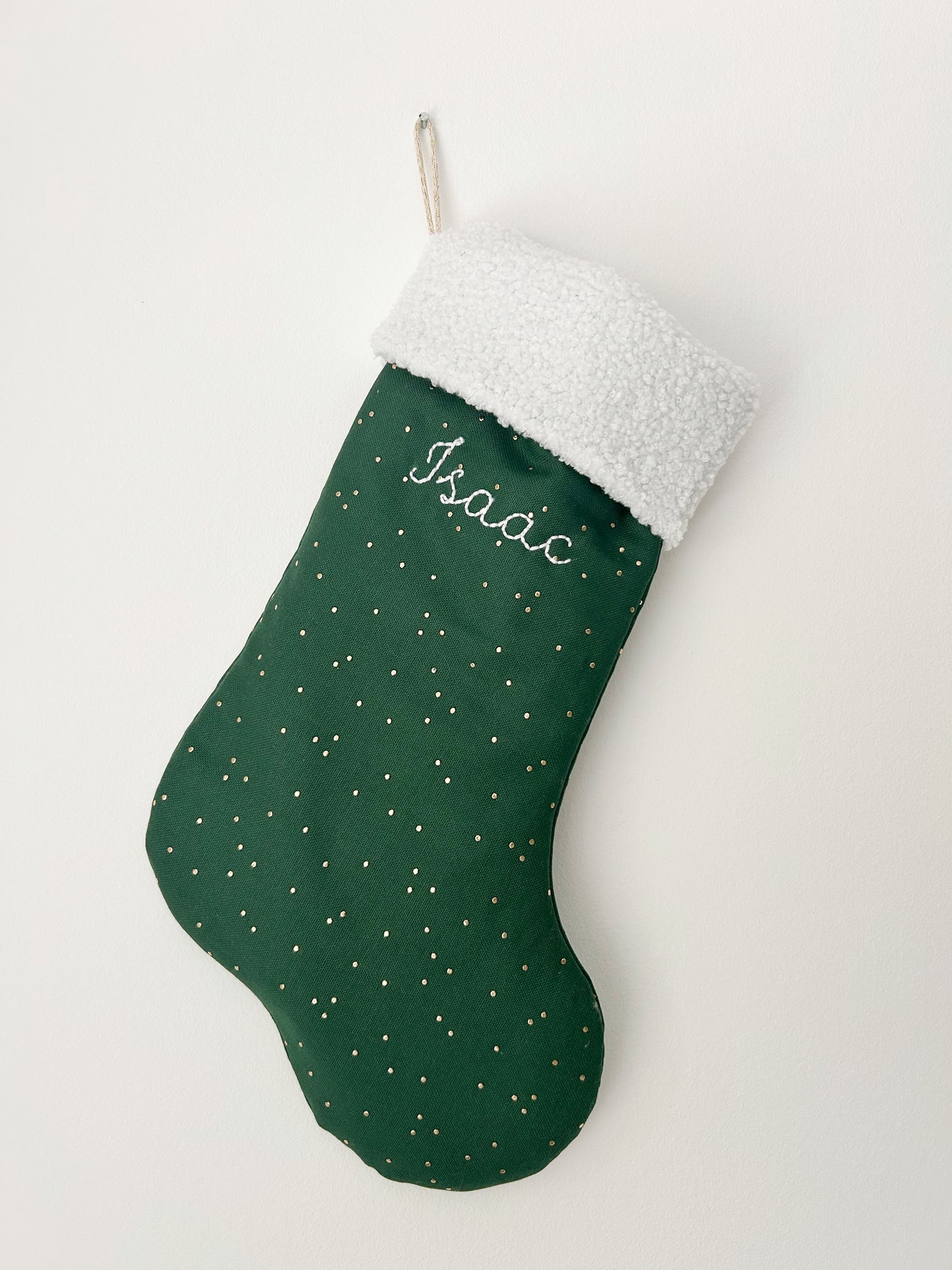 Chaussette de Noël brodée