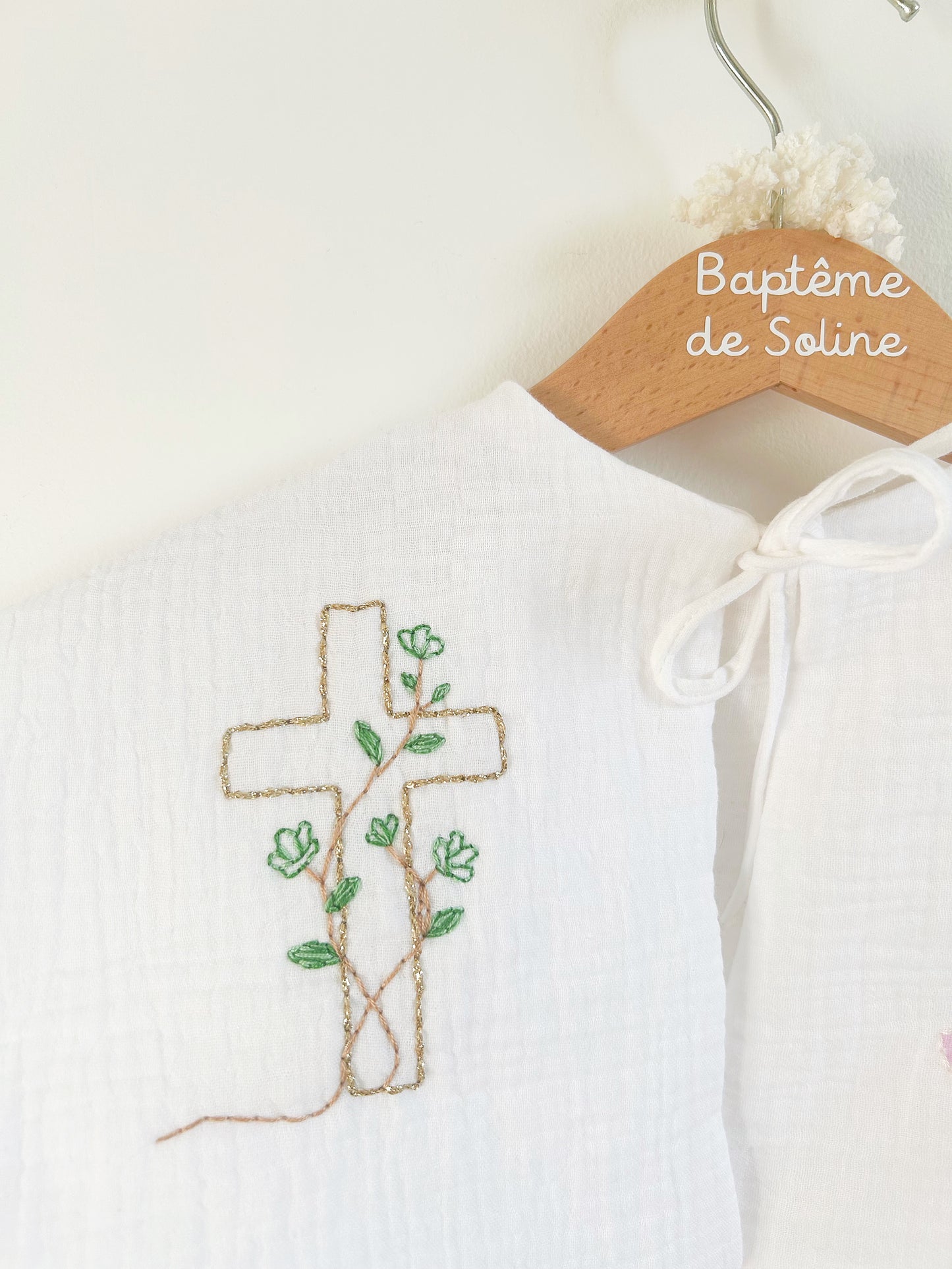 Cape de baptême enfant brodée