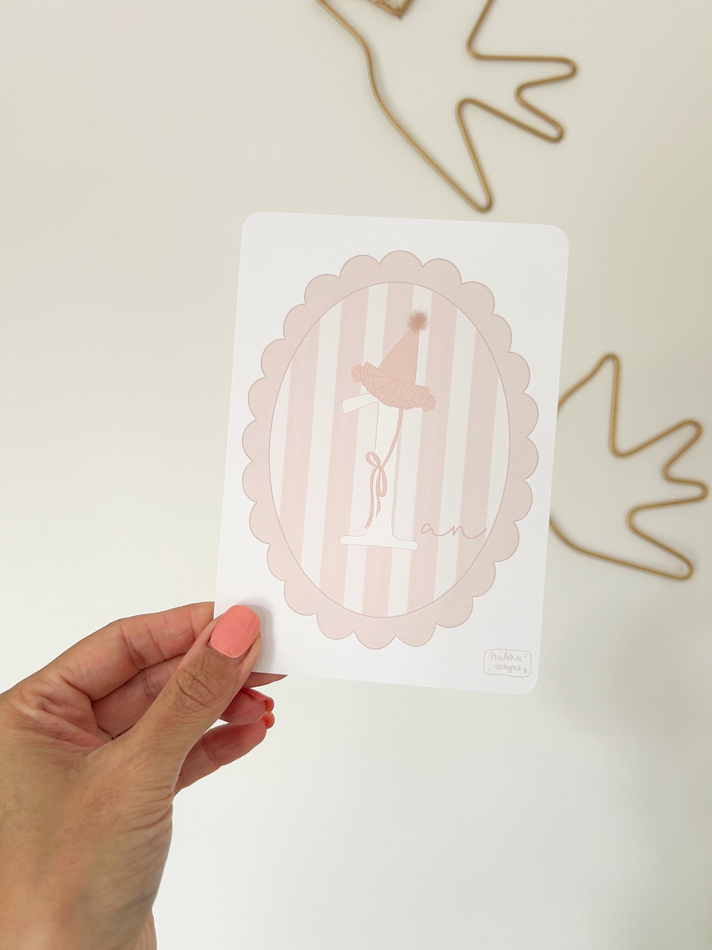 Carte 1 an fille