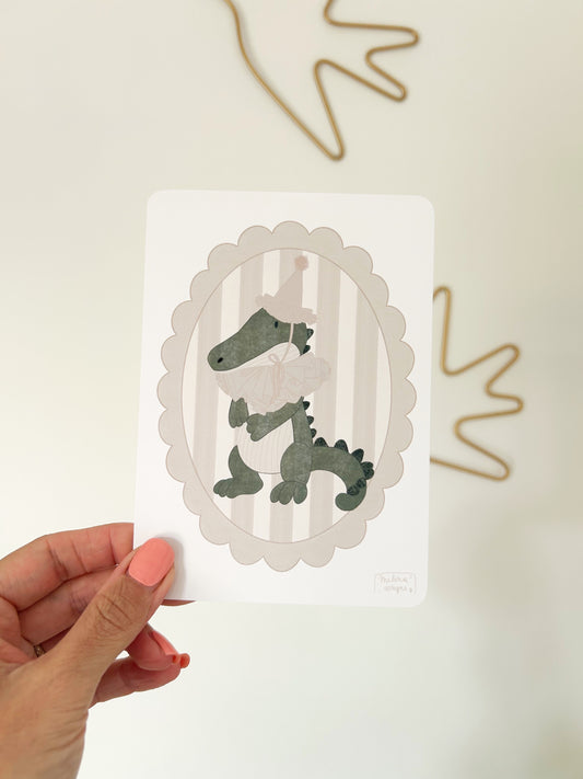 Carte anniversaire croco