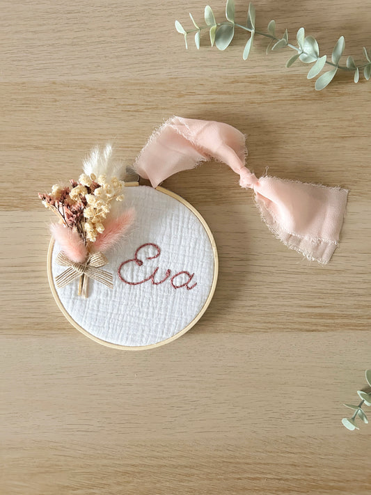 Petit tambour prénom avec bouquet