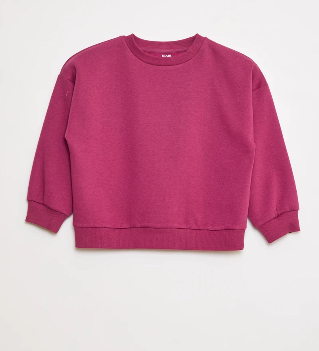 Broderie sur sweat framboise
