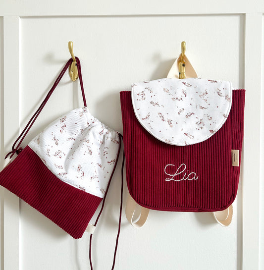 Ensemble sac à dos et sac de change