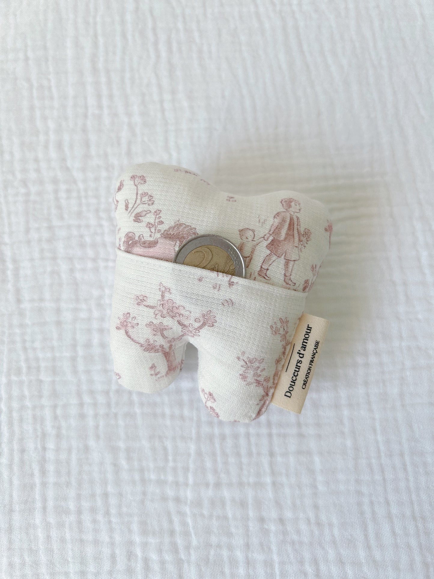 Dent de la Petite Souris en tissu - Pochette pour dent de lait artisanale