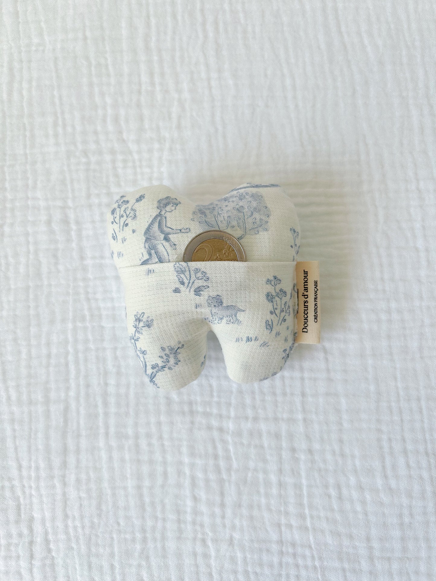 Dent de la Petite Souris en tissu - Pochette pour dent de lait artisanale