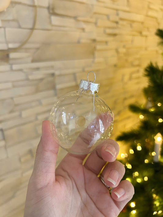 Petite boule de Noël - fleurs séchées et personnalisation