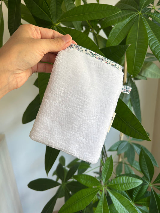 Gant enfant fleuri bleu