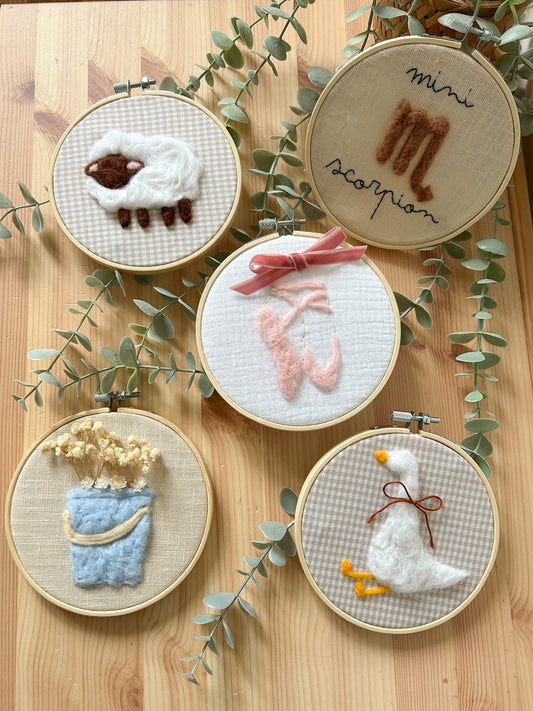 Tambours décoratifs en laine